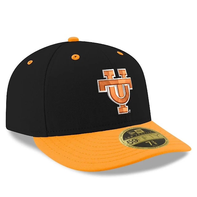 Tennessee Volunteers Low Profile Black and Orange Two Tone New Era 59FIFTY Fitted Hat
