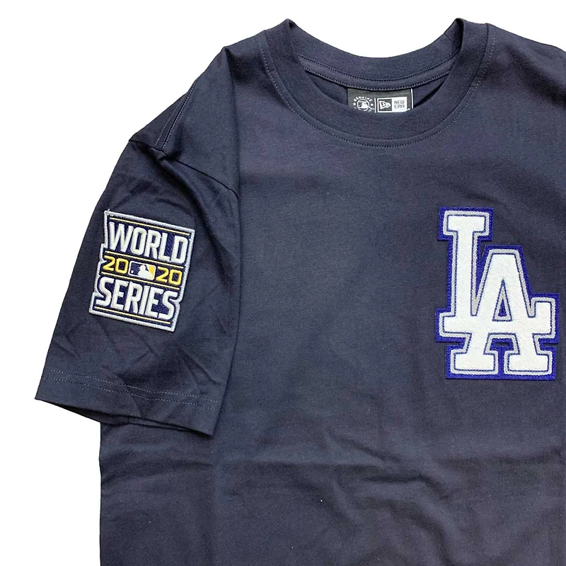 Los Angeles Dodgers Custom New Era 2020 WS Patch Navy Shirt