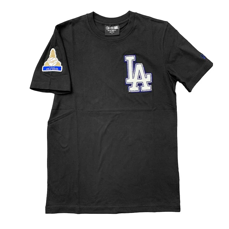 Los Angeles Dodgers Custom New Era First WS Patch Black Shirt