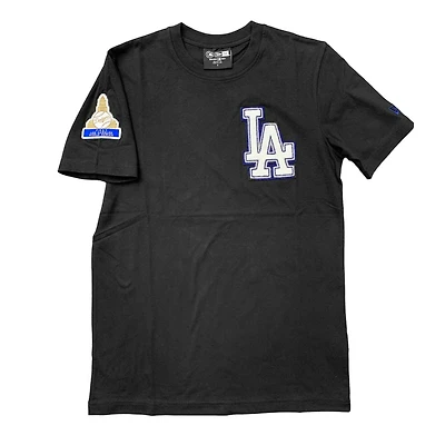 Los Angeles Dodgers Custom New Era First WS Patch Black Shirt