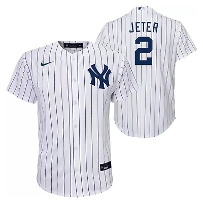 Youth New York Yankees Derek Jeter White Player Jersey
