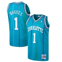 Charlotte Hornets Muggsy Bogues Mitchell & Ness 1992-93 Hardwood Classics Swingman Player Teal Jersey