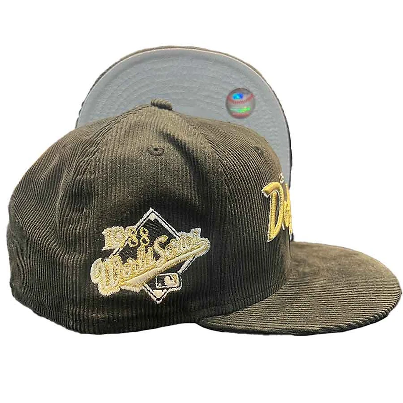 Los Angeles Dodgers Black Legacy Collection Volume I 1988 World Series Patch Gray UV 59FIFTY Fitted Hat