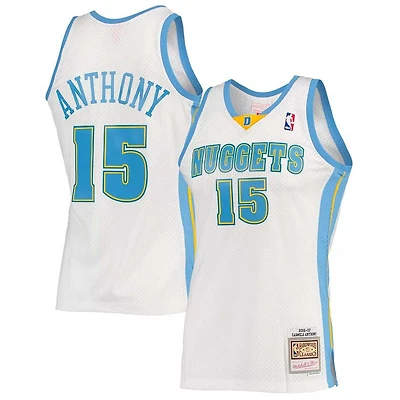 Denver Nuggets Carmelo Anthony Mitchell & Ness 2006-07 Hardwood Classics Swingman Player White Jersey
