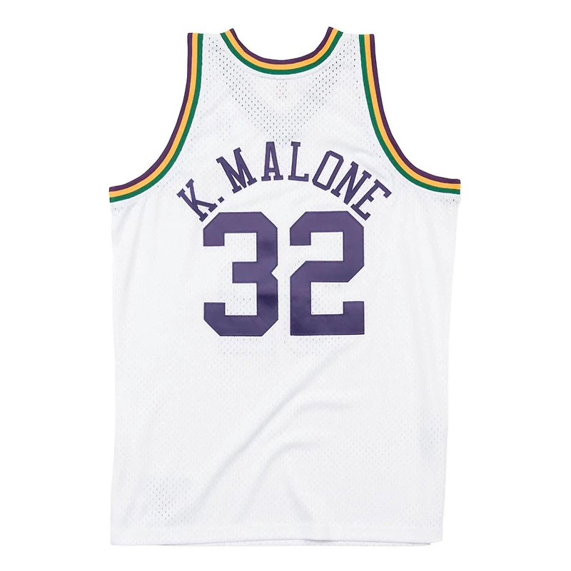 Utah Jazz Karl Malone Mitchell & Ness 1991-92 Hardwood Classics Swingman Player White Jersey