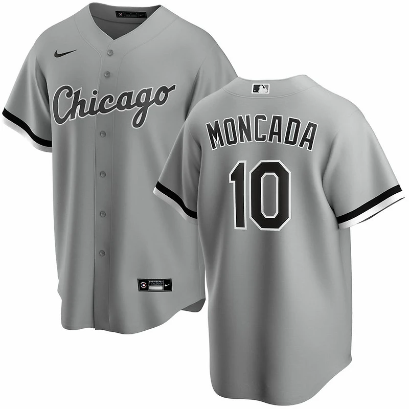 Chicago White Sox Yoan Moncada Nike Gray Road Player Jersey