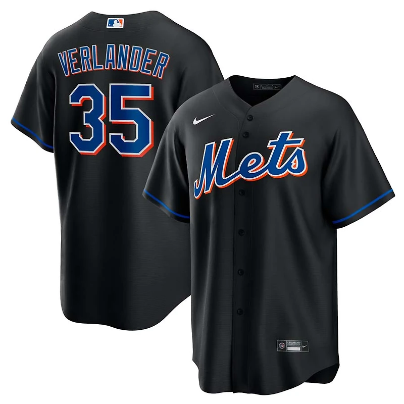 New York Mets Justin Verlander Nike Black Player Jersey