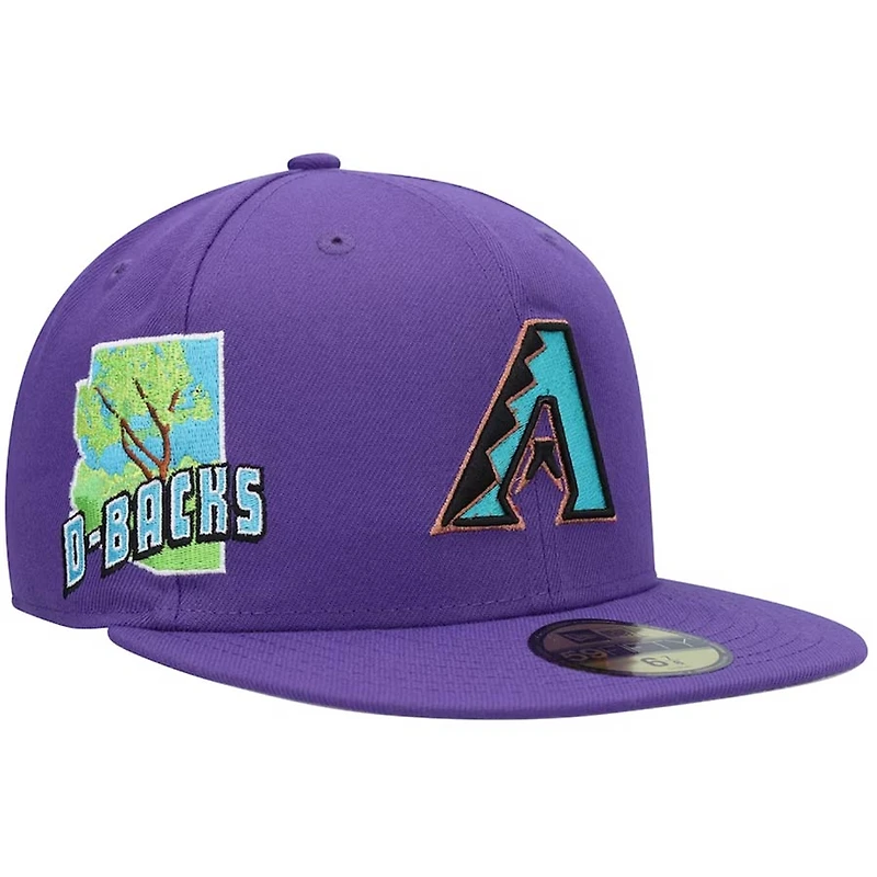 Arizona Diamondbacks Stateview Purple New Era 59FIFTY Fitted Hat