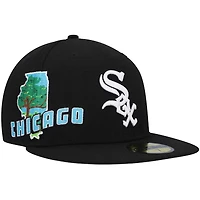 Chicago White Sox Stateview Black New Era 59FIFTY Fitted Hat
