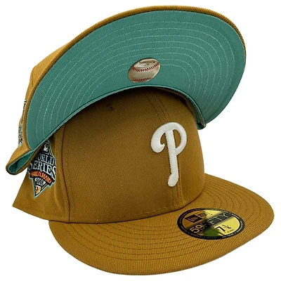 Philadelphia Phillies Tan Custom Mint Side Patch New Era 59FIFTY Fitted Hat