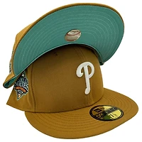 Philadelphia Phillies Tan Custom Mint Side Patch New Era 59FIFTY Fitted Hat