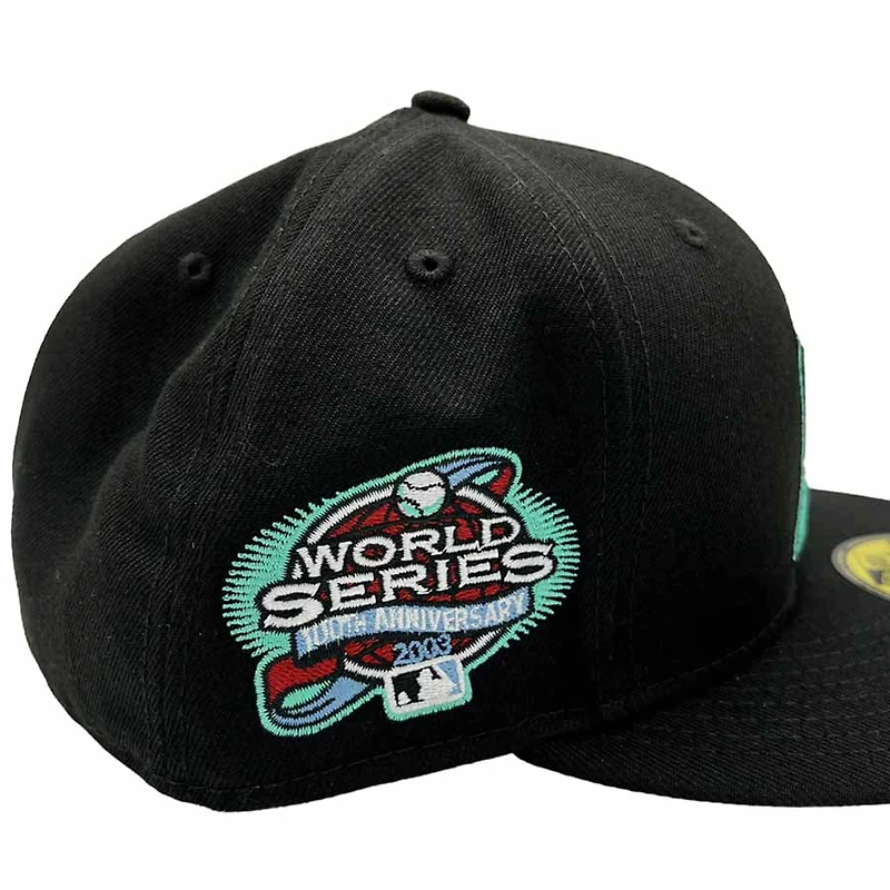 Florida Marlins Black Custom Mint Side Patch New Era 59FIFTY Fitted Hat
