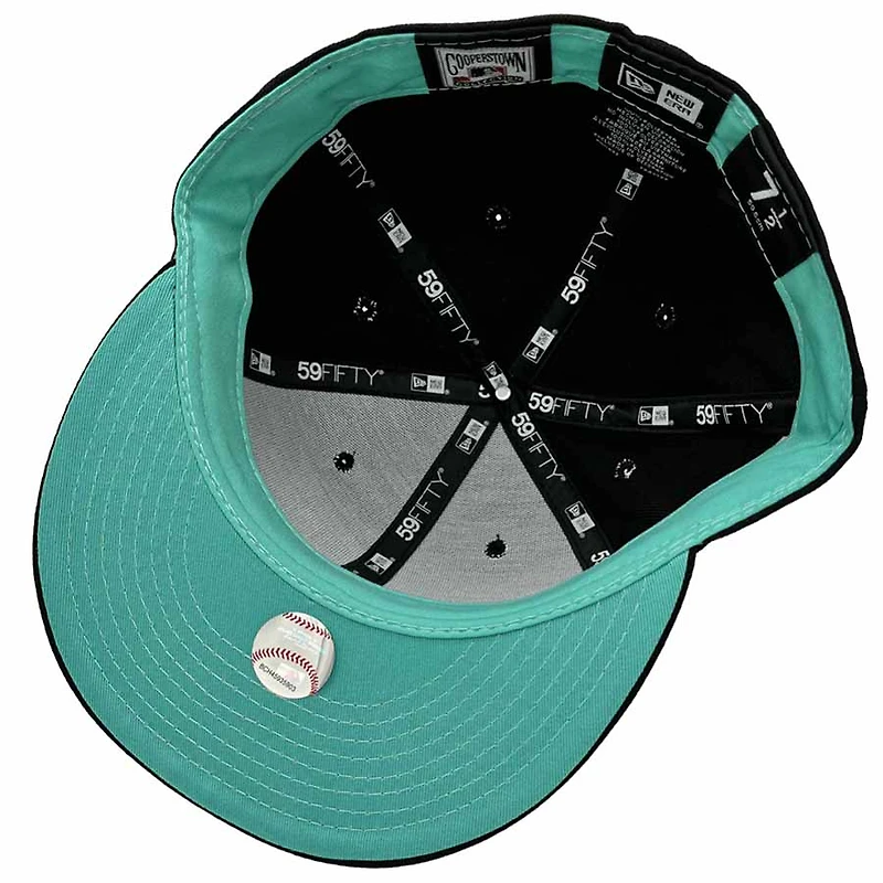 Florida Marlins Black Custom Mint Side Patch New Era 59FIFTY Fitted Hat