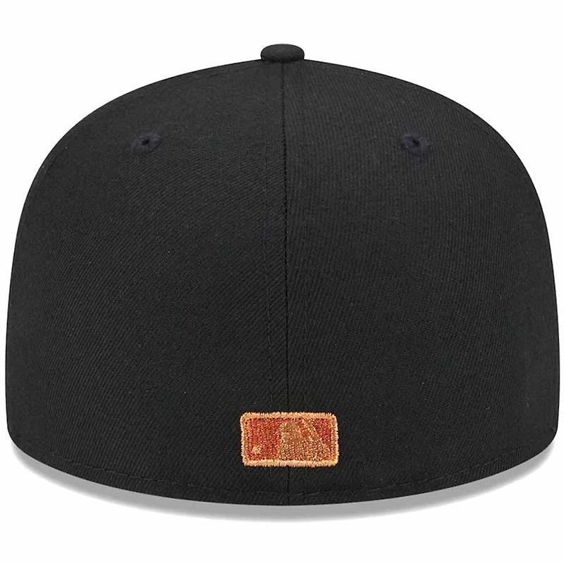 Atlanta Braves Black Orange Metallic Pop New Era 59FIFTY Fitted Hat