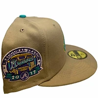 Atlanta Braves Tan 2019 Inaugural Season Patch Pink UV 59FIFTY Fitted Hat