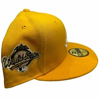 Atlanta Braves Yellow 1995 World Series Patch Pink UV 59FIFTY Fitted Hat