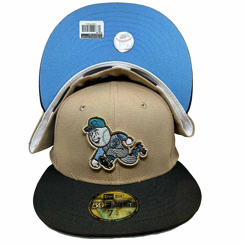 Cincinnati Reds Tan 1970 All Star Game Patch Light Blue UV 59FIFTY Fitted Hat
