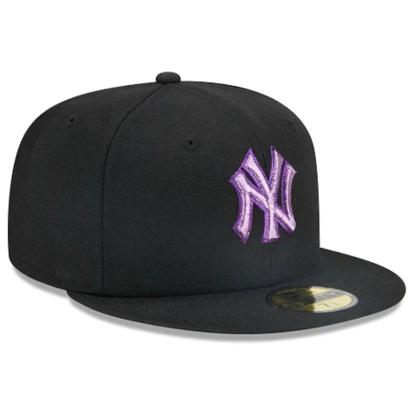 New York Yankees Black Purple Metallic Pop Era 59FIFTY Fitted Hat