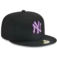 New York Yankees Black Purple Metallic Pop Era 59FIFTY Fitted Hat