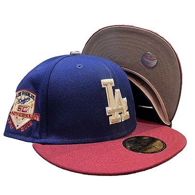 Los Angeles Dodgers Royal Two Tone Transform Pack 50th Aniv Patch Gray UV 59FIFTY Fitted Hat