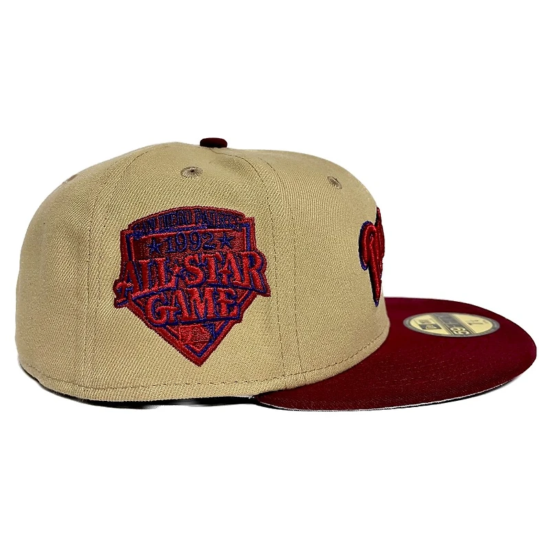 San Diego Padres Vegas Gold Two Tone 1992 All Star Game Patch Gray UV 59FIFTY Fitted Hat
