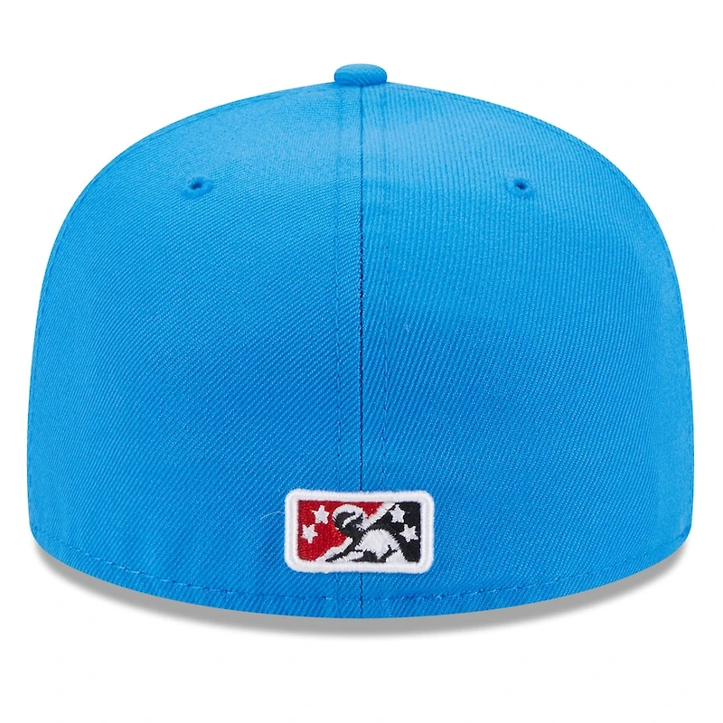 Rocket City Trash Pandas Blue Authentic Collection MiLB 59FIFTY Fitted Hat