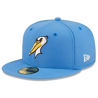 Myrtle Beach Pelicans Light Blue Alternate Authentic Collection MiLB 59FIFTY Fitted Hat