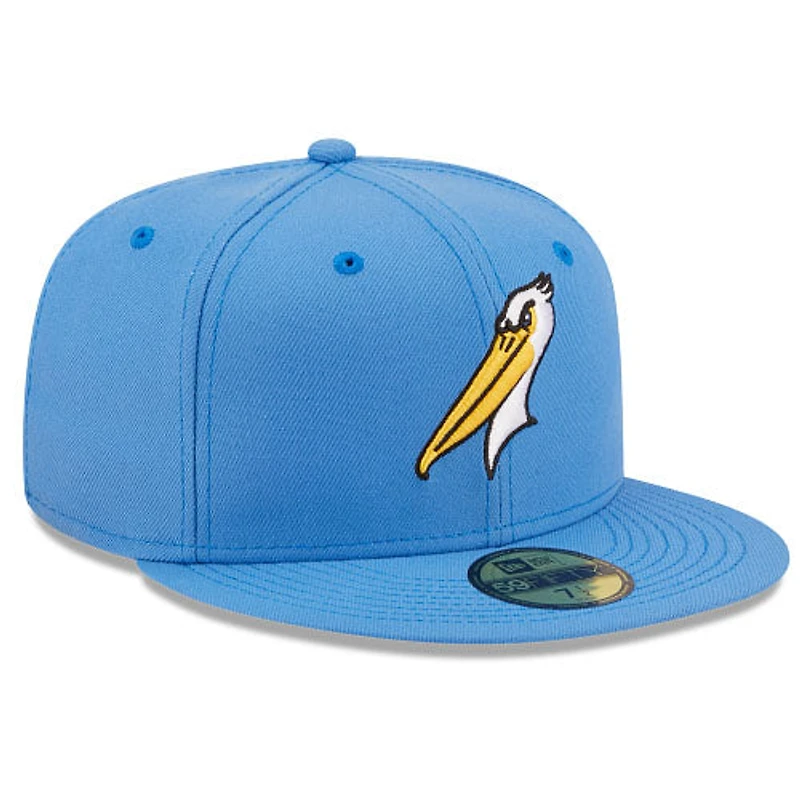 Myrtle Beach Pelicans Light Blue Alternate Authentic Collection MiLB 59FIFTY Fitted Hat
