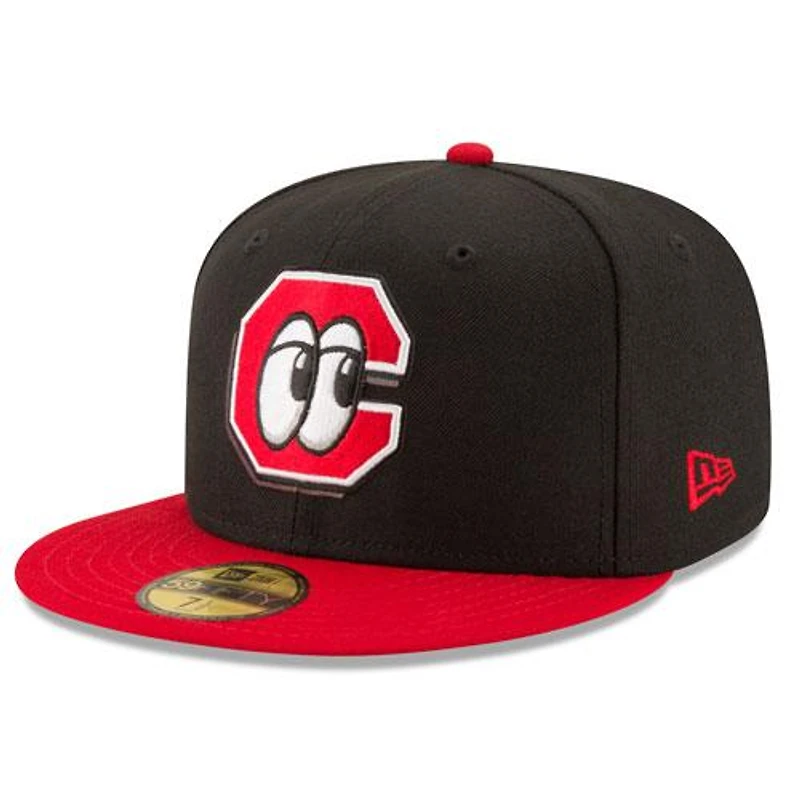 Chattanooga Lookouts Black Road Authentic Collection MiLB 59FIFTY Fitted Hat