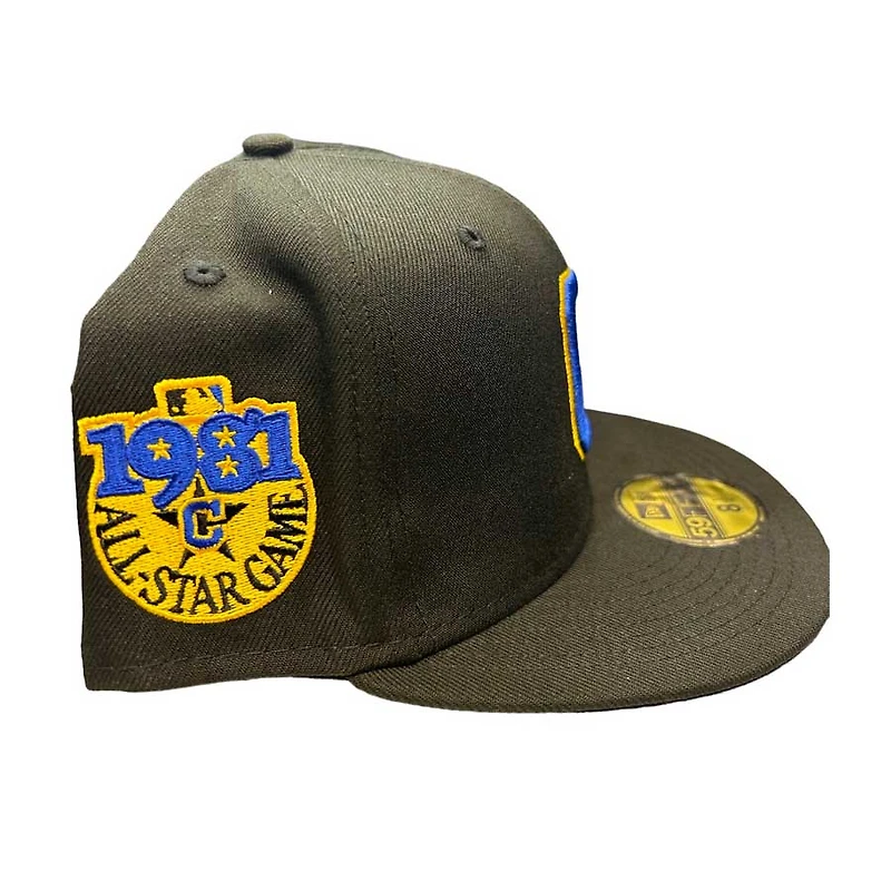Cleveland Guardians Black 1981 ASG Patch Royal Blue UV New Era 59FIFTY Fitted Hat