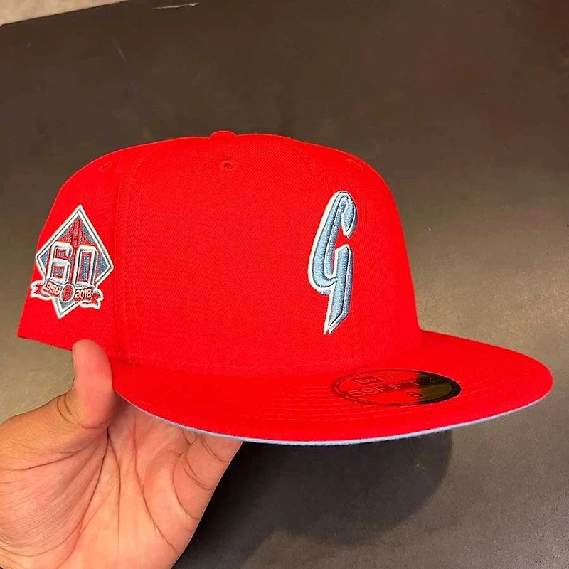 San Francisco Giants Red 60th Patch Icy UV New Era 59FIFTY Fitted Hat