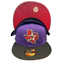 Houston Astros Purple Two Tone 45th Patch Red UV New Era 59FIFTY Fitted Hat