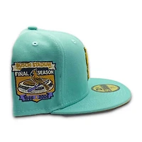 St. Louis Cardinals Easter Mint Green Busch Stadium Patch Peach UV New Era 59FIFTY Fitted Hat