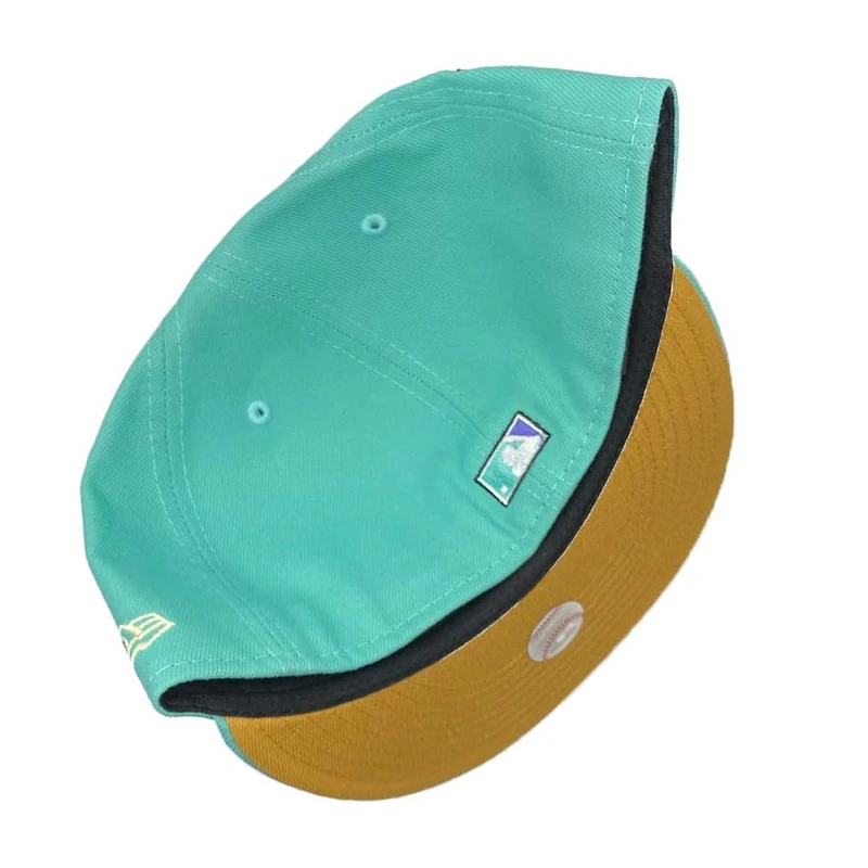 St. Louis Cardinals Easter Mint Green Busch Stadium Patch Peach UV New Era 59FIFTY Fitted Hat