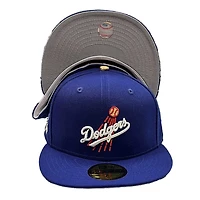 Los Angeles Dodgers Dream Team Collection Royal 100th Patch Gray UV 59FIFTY Fitted Hat