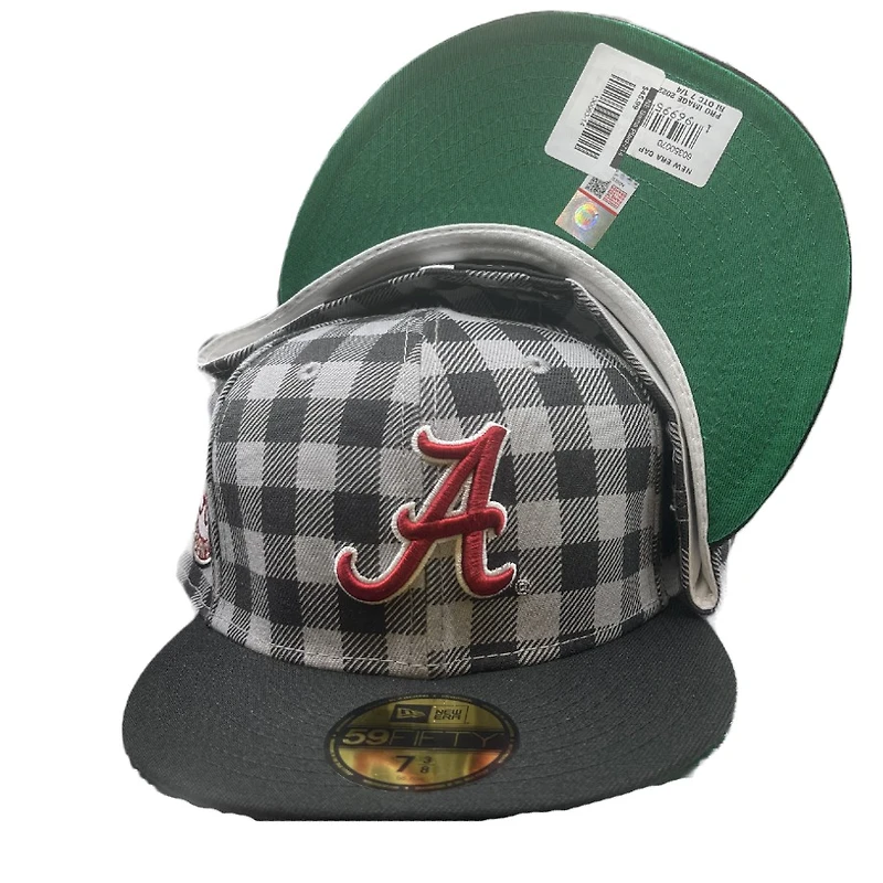 Alabama Crimson Tide Plaid Pro Image Sports Exclusive Annual Clearance Green UV 59FIFTY Fitted Hat