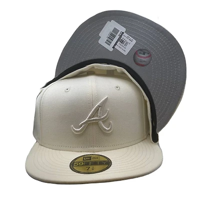 Atlanta Braves Cream Color Pack Grey UV 59FIFTY Fitted Hat