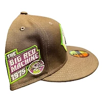 Cincinnati Reds Brown Pro Image Exclusive 1975 Patch Tan Suede Sweatband Purple UV Annual Clearance 59FIFTY Fitted Hat