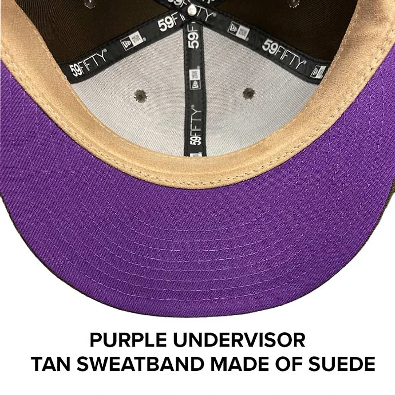 St. Louis Cardinals Brown Pro Image Exclusive 1967 WS Patch Tan Suede Sweatband Purple UV 59FIFTY Fitted Hat