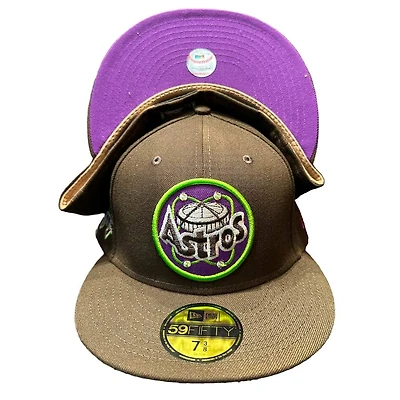 Houston Astros Brown Pro Image Exclusive 1986 ASG Patch Tan Suede Sweatband Purple UV 59FIFTY Fitted Hat