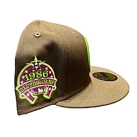 Houston Astros Brown Pro Image Exclusive 1986 ASG Patch Tan Suede Sweatband Purple UV 59FIFTY Fitted Hat