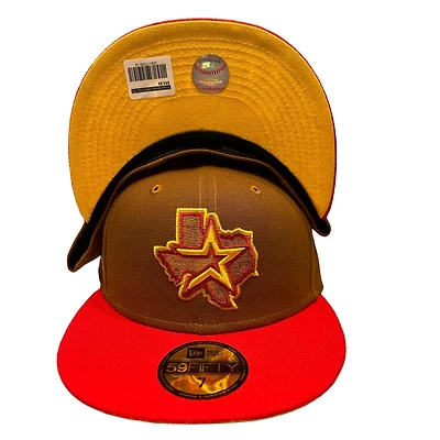 Houston Astros Toasted Peanut Two Tone 2004 ASG Patch Yellow UV New Era 59FIFTY Fitted Hat
