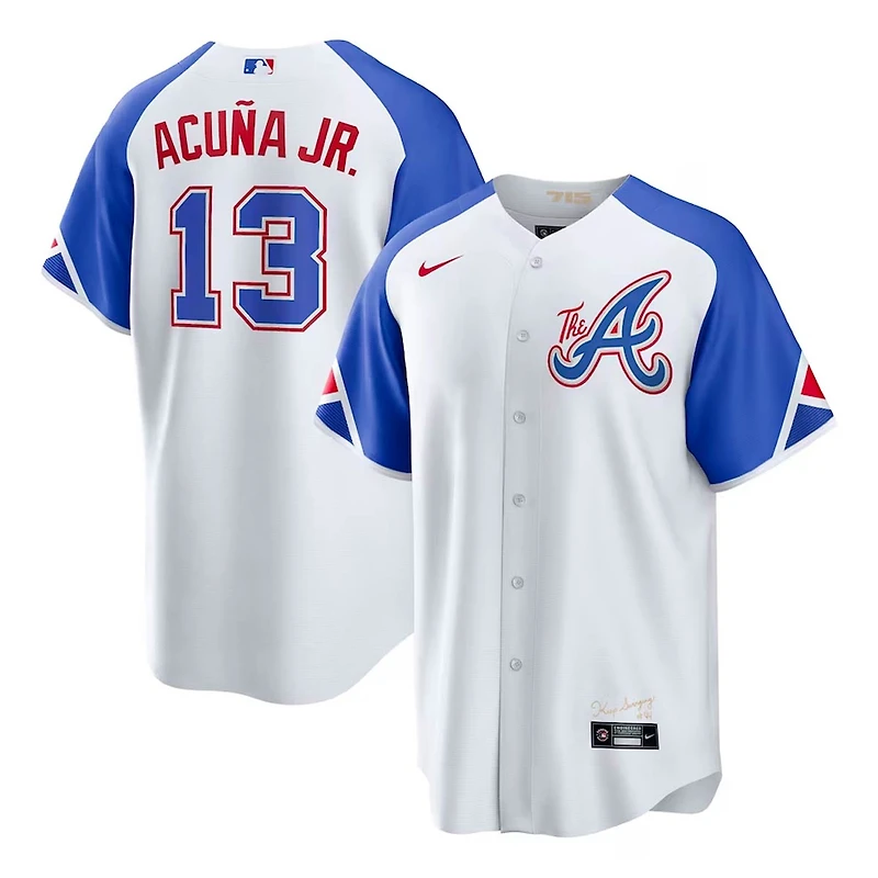 Atlanta Braves Ronald Acuna Jr Nike White City Connect Player Jersey