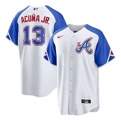 Atlanta Braves Ronald Acuna Jr Nike White City Connect Player Jersey