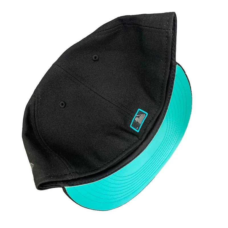 Arizona Diamondbacks Black Pro Image Exclusive 20th Aniv Patch Teal Satin UV 59FIFTY Fitted Hat