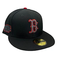 Boston Red Sox Black Pro Image Exclusive 2004 WS Patch Satin UV 59FIFTY Fitted Hat