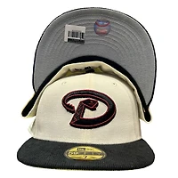 Arizona Diamondbacks Chrome Two Tone Corduroy Bill 1998 Inaugural Season Patch Gray UV New Era 59FIFTY Fitted Hat