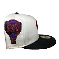 Arizona Diamondbacks Chrome Two Tone Corduroy Bill 1998 Inaugural Season Patch Gray UV New Era 59FIFTY Fitted Hat