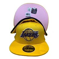 Los Angeles Lakers Yellow 2020 Champions Patch Pink UV New Era 59FIFTY Fitted Hat