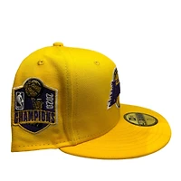 Los Angeles Lakers Yellow 2020 Champions Patch Pink UV New Era 59FIFTY Fitted Hat
